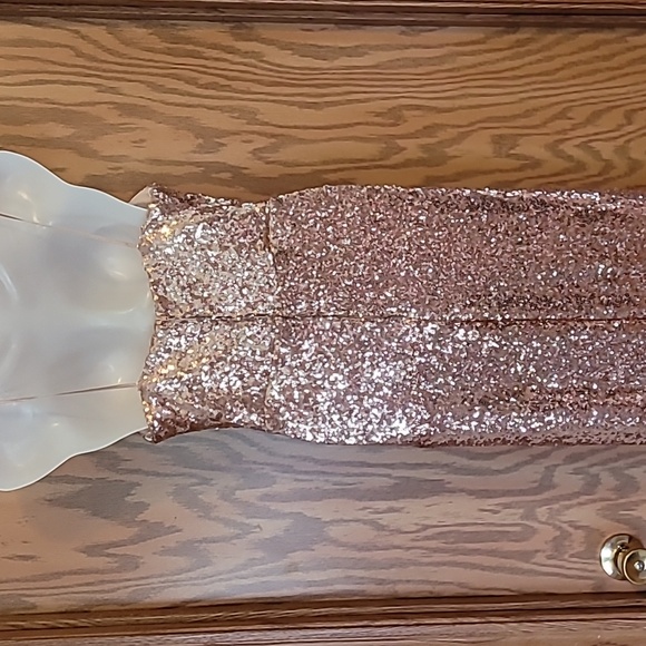 NWT Rose Gold sequin dress.  Size 9/10. - Picture 4 of 6